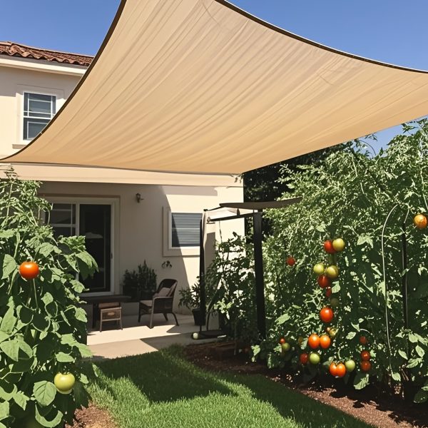 Outdoor Privacy Shade Canopy Compatible for, Garden, - Heavy-Density Awning with Reinforced Corners & Fabric Cover, Assembly, Shade