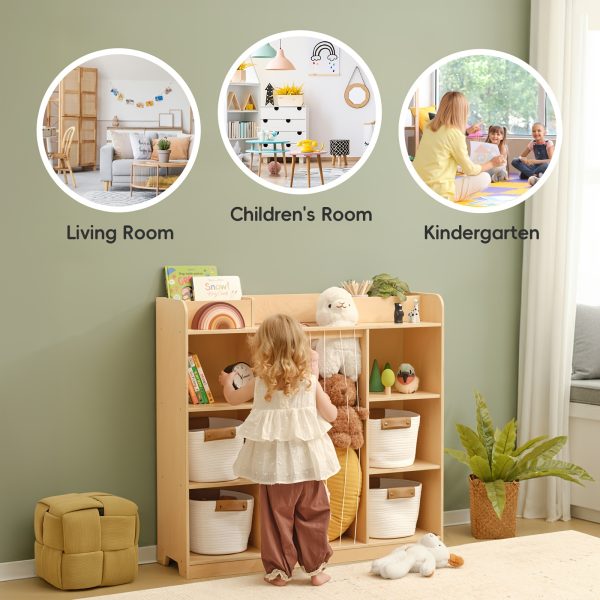 product-fancy-d9f70dbb-8654-4dbc-880c-ca8325a26a8a Luxury 2-in-1 Multifunctional Solid Wood Dollhouse Storage Cabinet & Bookshelf Organizer - Wood Bookcase with Spacious Shelves for, Dolls, Books - Easy Assembly Nursery, Playroom Furniture ' Room Organization