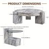 product-fancy-da6a5bec-285c-435b-98b6-9ab0de80d344 MUUOKY Modern Round Nesting Coffee Table with Faux Marble Top & Glass Side Table - 24” Center Table Suitable for Living Room, 2-Tier Space-Saving, Easy Assembly, Luxury Apartment Furniture, Engineered Wood Base for Small Homes