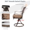 9pcs Cast Aluminum Outdoor Patio Dining Set - Ornate Scrollwork Design, Weather-Resistant Rust-Proof Frame, Oval Table And 8 Cushioned Chairs, Suitable for Garden, Backyard And Poolside Seating