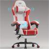 product-fancy-dafe0188-cfc3-4d93-9c4b-db5c5807e3d8 Gaming Chair with Massage Lumbar Support Ergonomic Computer Chair for Adults with Footrest and Lumbar Support with 360° Swivel Seat PU Leather Office Chair, Crafted From Durable Faux Leather, Best Gift for Father and Boyfriend