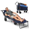 [Heavy Duty Folding Wagon] LEVELEVE Heavy Duty Folding Wagon-2-in-1 Collapsible Cart 400lb, 650lb Capacity All-Terrain Wheels W/Brakes And ASide Pockets