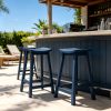 product-fancy-dbae4127-a9db-4355-a33b-c04e6a181d3f 2pcs HDPE Bar Stools 24 Inch, Outdoor Counter Height Bar Stools, All-Weather Resistant Patio Stools for Backyard Kitchen Deck, 400 LBS Capacity, Black/Blue/Gray