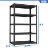 product-fancy-dbbc46c7-7d0f-4875-9203-375243165121 72''H 5-Tier Metal Bookshelf, Freestanding Heavy Duty Storage Shelving Unit, Industrial Metal Frame Book Organizer Rack, Display Shelf for Home Office Bedroom Living Room Kitchen Garage Corner Organization