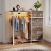 product-fancy-dbe10bac-a0bb-4c1b-acb4-90a6abd897e6 Dresser with LED Lights And Charging Station for Bedroom - 6-Drawer Fabric Storage Dresser with Hanging Rack, Sturdy Wooden Top, Stable Anti-Tip Design, Perfect for Modern Homes & Apartments