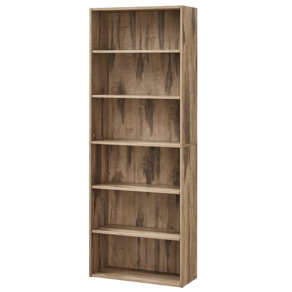 6-Tier Open Bookshelf Display - Space-Saving Bookcase for Home Office & Living Room, Book Organizer with Storage, Dining Room Shelf