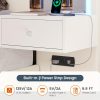 product-fancy-dc5641e6-ff33-44ed-a0af-da11fef6ed07 Queen Size Bed Frame with 2 Nightstands with Mirror, Modern Platform Bed Frame with 53" Tall Headboard and 4 Storage Drawers