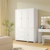 product-fancy-dcd77850-3ab0-4cab-b11b-b15e0a34f143 31.5"/47"/63" Large Wardrobe Armoire Closet with Hanging Rod, Mirror And Doors, Drawers & Shelves, for Bedroom