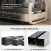 product-fancy-dd437d03-4476-482b-81e6-d4814624fae0 Contemporary Expandable Couch, Dual-Purpose Sofa Bed, Living Room Sofa Featuring Storage Recliner, Convertible Bed Sofa, Gray Fabric Sofa