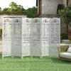 product-fancy-de0f0c3f-7700-4465-9dc4-891fa7c56b9f Handmade 4 or 6 Panel Floral Carved Wood Room Divider Screen - Freestanding Folding Privacy Partition with Burning Walnut & White Finish, Ornate Lattice Design, Lightweight Portable for Home Office Hotel Decor, Space-Saving Decorative Partition