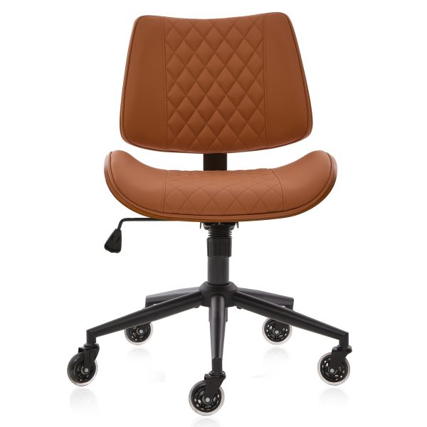 product-fancy-de3f7804-7338-46dc-8db1-d70e718e2012 Armless Home Office Executive Chair, Desk Chair with Low Back Lumbar Support, Ergonomic Computer Desk Chair with 360° Swivel Wheels for Adult Work And Study, Black/Beige/Brown
