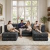 product-fancy-deeb7d56-d5d0-4157-850a-9ff6283287b5 Cloud-Like Chenille Sofa, 300Cm/118.1" Long, 174Cm/68.5" Wide, 84Cm/33" High, 1400Lbs Load Capacity, Ultra Soft & Durable, Pet Friendly, Easy Clean, with Side Storage Pocket & Easy Pull Handle Luxury Lounge Couch for Living Room