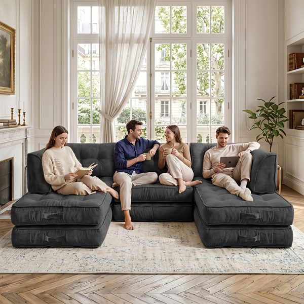 product-fancy-deeb7d56-d5d0-4157-850a-9ff6283287b5 Cloud-Like Chenille Sofa, 300Cm/118.1" Long, 174Cm/68.5" Wide, 84Cm/33" High, 1400Lbs Load Capacity, Ultra Soft & Durable, Pet Friendly, Easy Clean, with Side Storage Pocket & Easy Pull Handle Luxury Lounge Couch for Living Room
