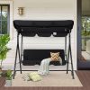 product-fancy-dff2f2a1-6e71-4dfe-afa9-2cf166fa5aca YODOLLA Outdoor Swing Chairs, 2-Person Glider Bench with Detachable Cushion And Adjustable Canopy, Ideal for Garden, Poolside, And Backyard