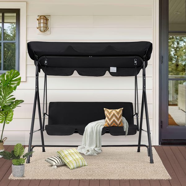 product-fancy-dff2f2a1-6e71-4dfe-afa9-2cf166fa5aca YODOLLA Outdoor Swing Chairs, 2-Person Glider Bench with Detachable Cushion And Adjustable Canopy, Ideal for Garden, Poolside, And Backyard