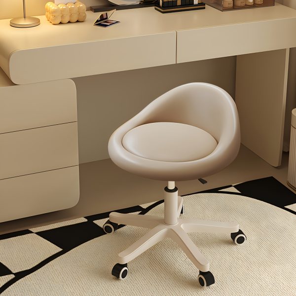 product-fancy-e022c45b-9299-4dae-8aef-883318f5567e Adjustable Rolling Stool with Backrest, 360° Swivel Salon Chair with Wheels, Vanity Stool for Spa, Tattoo, Massage, Office, And Makeup Height Adjustable And Comfortable