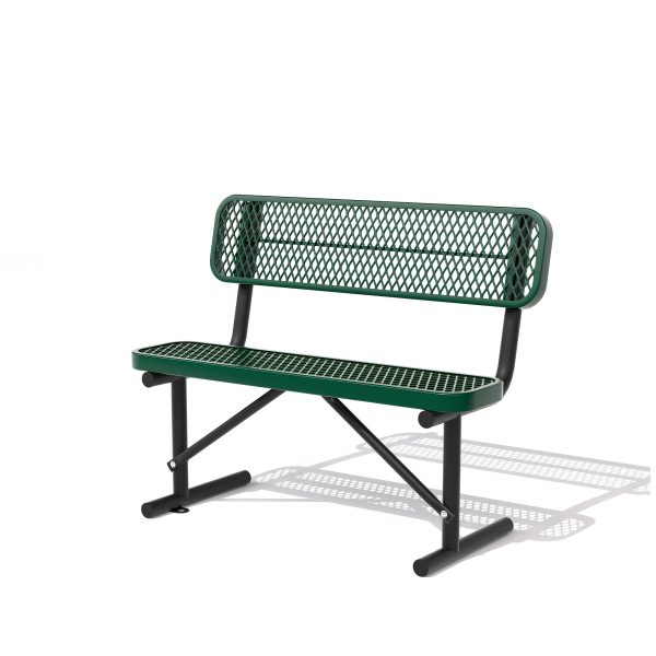 Sturdy Outdoor Metal Park ing, Offered in 4/6/8 Feet, Outdoor with Back Support And Portable Structure, Commercial ing for Shopping Centers, Retail Stores, Parks, And Patios