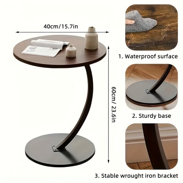product-fancy-e067fc9c-07fd-4cab-845f-3612946837a3 Round Side Table, Also A Mini Side Table, Serves As A Decoration For Modern Living Rooms. It Requires No Power Supply, Is Lightweight, And Features A Vintage Style. It'S Space - Saving And Suitable For Living Rooms, Kitchens, And Bedrooms.