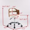 product-fancy-e07e5534-16fb-4f86-ae07-c4d63c907368 Bonnlo Adjustable Height Home Office Chair - Armless Swivel Desk Chair with Manual Height Adjustment, Curved Walnut-like Backrest, White & 5-Star Base-Like Stability (No Wheels) for Small Spaces, Study, Computer Desk - Space