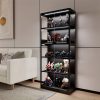 product-fancy-e0a0b806-1bb9-45a7-bc38-4b19d16a4f36 5-Tier Display Cabinet with Glass Doors, Dimming LED Lights And Motion Sensor, for Collectible Figures, Living Room, Bedroom, Or Office, Metal Frame