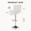 product-fancy-e0d194a2-b303-4a94-a69e-76e57e4b6f67 Adjustable Armless Swivel Bar Stools Set - Hydraulic PU Leather with Thickened Seat Cushion & Backrest for Kitchen Counter Height Home Bar