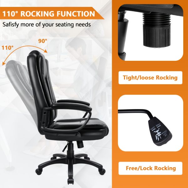 product-fancy-e0d3c5d5-5b1f-47f5-b200-345df3ae61d3 Home Office Desk Chair, 400LBS Big And Tall Computer Executive Chair, Ergonomic PU Leather Chairs with High Back Cushion, Adjustable Armrest &Lumbar Back Support, for Long Time Sitting