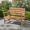 product-fancy-e0f41c51-bee9-4b24-9f91-efa4de7c3302 51.5' Outdoor Bench Heavy Duty HDPE Garden Bench for Patio, Park, Porch & Backyard Comfortable 2-Person Seating Rust-Free & All Weather Resistant