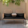 product-fancy-e11f693e-b79f-46b3-a711-1391e232f2cc Modern Outdoor Rattan Sofa with Table - Ideal Patio Set with Cushions And Glass Coffee Table for Your Balcony, Lawn, Garden, Or Backyard