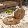 product-fancy-e168aca9-ea88-406a-8ea2-5afcde100235 Glass Coffee Tables for Living Room Round Coffee Tables Modern Double Layer Round Table Circle Coffee Table for Small Space Home Office, Durable And Not Easily Broken, Easy to Assemble, Fashionable Design Feel (42 Inch X 17 Inch)