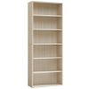 6-Tier Open Bookshelf Display - Space-Saving Bookcase for Home Office & Living Room, Book Organizer with Storage, Dining Room Shelf