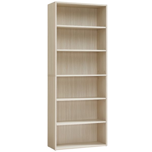6-Tier Open Bookshelf Display - Space-Saving Bookcase for Home Office & Living Room, Book Organizer with Storage, Dining Room Shelf
