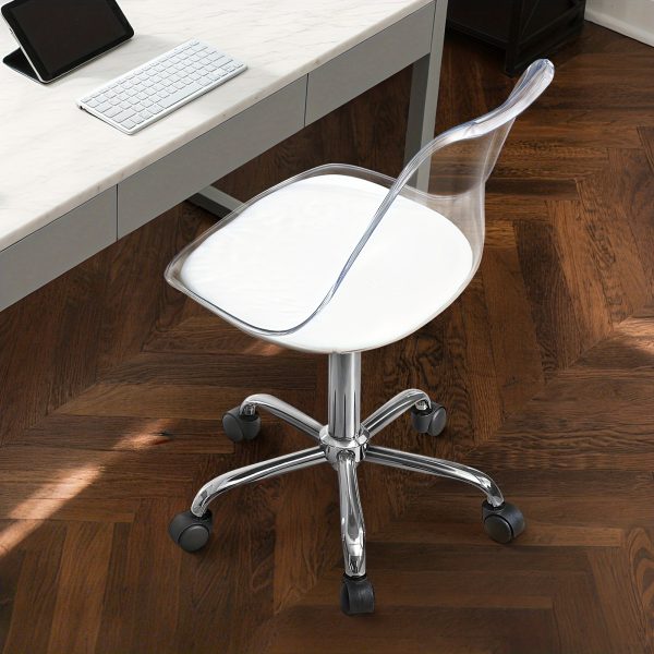 product-fancy-e1ec83d9-ff33-476a-af66-d090b321c697 Transparent Acrylic Office Chair, Contemporary Acrylic Chairs for Home Use with Wheels, Armless Swivel Vanity Rolling Chair Suitable for Office And Home