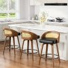 product-fancy-e1eca7f8-d4db-4f1a-aee9-e6009f6d9922 3/4pcs Bar Stool Set: Luxurious Faux Leather, Swivel And Armless Kitchen Counter Stools with Thickened Cushion And Back Support, Designed for Kitchen Islands And Bar Counters