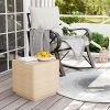 product-fancy-e24ac15f-c9f2-47dd-b668-4203869d2c21 14" Travertine Magnesium Oxide Side Table, Desert Sand Finish Available In Square Or Round - Natural Stone Accent End Table for Living Room, Bedroom, Balcony