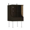 product-fancy-e2877072-d13a-4a37-a314-fcf7020922b4 Contemporary Glass Storage Unit Featuring a Wavy Drawer And Two Shelves, Ideal As a Side Table for The Living Room with a Tempered Gold-Brown Glass Sliding Door, Suitable for Use As a Bedside Table in The Bedroom