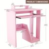 product-fancy-e2c147f5-a89e-4958-b4ef-eef181d8531d 30" Pink Corner Computer Desk with Drawers - Space-Saving Design, Monitor Stand & Keyboard Tray, Ideal for Home Office or Bedroom, Sturdy Hardwood Construction