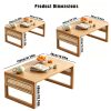 product-fancy-e2fbe582-bf71-4c90-a96d-e0fdcc0c2626 Foldable Bamboo Picnic Table - Portable Patio/Garden Coffee Table, Suitable for Backyards, Patios, And Balconies. Lightweight, Low Camping Coffee Table. A Must-Have for Spring Easter Garden Parties. Compact Floor Table with No Installation Required