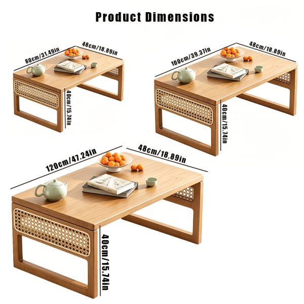 product-fancy-e2fbe582-bf71-4c90-a96d-e0fdcc0c2626 Foldable Bamboo Picnic Table - Portable Patio/Garden Coffee Table, Suitable for Backyards, Patios, And Balconies. Lightweight, Low Camping Coffee Table. A Must-Have for Spring Easter Garden Parties. Compact Floor Table with No Installation Required