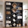 product-fancy-e369b525-f56d-4389-b0a3-c8d9c12bf0d6 Triple Wide Bookshelf, 6 Tier Large Bookshelf, Bookcase with 17 Open Display Shelves, 71'' Tall Bookcases And Bookshelves for Living Room, Home Office, Library