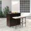 product-fancy-e4520c85-0f89-46e5-9fe7-a891d5d7b93e Rattan Bar Set 3pcs Wicker Bistro Set Sturdy Frame Bar Height Table with Glass Table Top Storage Shelves 2 Bar Stools for Patio Poolside Porch Outdoor Indoor, Outdoor Bar Set, Patio Table And Chair Set, Outdoor Furniture, Patio Bar Set with Table, Outdoor Dining, Poolside Seating, Wicker Furniture, Rustic Bar, Patio Furniture Outdoor, Outdoor Bar Table And Chair, Outdoor Table And Chair Set, Outdoor High Top Table And Chair, Outdoor Dining Set, Patio Set Outdoor, Outdoor Patio Bar