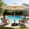 81.5lb Patio Umbrella Base Stand, Water Fillable Outdoor Umbrella Holder, Heavy Duty Market Umbrella Stand for Pool Deck Backyard Garden