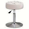 ACEQLYT Adjustable Vanity Stool, Faux Leather Vanity Chair For Makeup Room Bedroom, Round Makeup Chair Ottoman, Sturdy, Rust-Resistant And Easy To Assemble