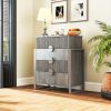 product-fancy-e4f104b7-8231-4c58-aac6-adde950cd120 Mozeat Lens Modern Fluted 4 Drawer Dresser, Dressers For Bedroom, Textured Wood Sticks Borders H Metal Legs For Bedroom, Living Room, Hallway