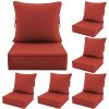 product-fancy-e4f522e5-1173-44e2-9807-55671b0b61ea Outdoor Cushion Set of 1pc/2pcs/4pcs/6pcs - Thick 35D High-Density Foam Cushions Measuring 24*24*6.5 Inches, Featuring Quick Rebound, High Durability, And Easy Cleaning, Suitable for Outdoor Furniture Like Sofas And Patio Chairs
