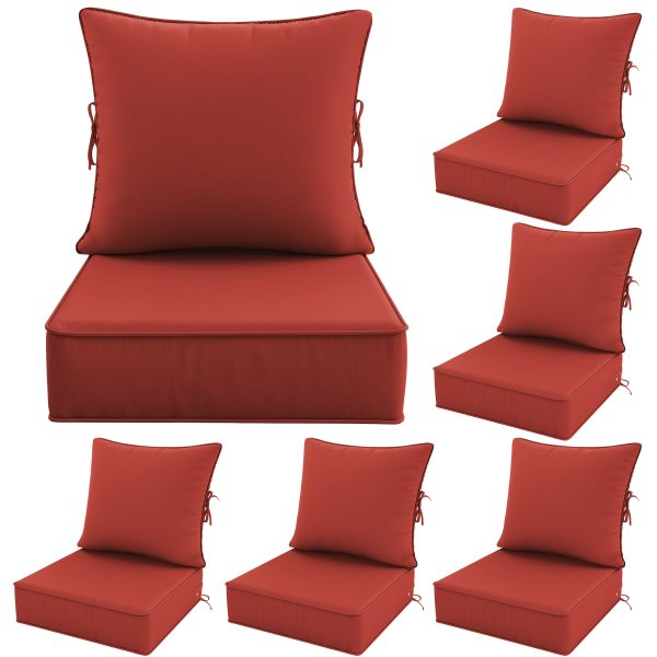 product-fancy-e4f522e5-1173-44e2-9807-55671b0b61ea Outdoor Cushion Set of 1pc/2pcs/4pcs/6pcs - Thick 35D High-Density Foam Cushions Measuring 24*24*6.5 Inches, Featuring Quick Rebound, High Durability, And Easy Cleaning, Suitable for Outdoor Furniture Like Sofas And Patio Chairs