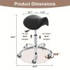 product-fancy-e51bc97c-3eb6-4bbd-a68c-469f62d92369 Swivel Adjustable PU Leather Chair - Ergonomic Saddle Stool with Wheels | for Drafting, Office, Clinic, Beauty & Tattoo - Metal Frame, Polished Finish, Memory Foam