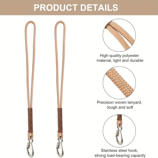 product-fancy-e5211191-e292-40c6-94e7-69bcd8d75555 2pcs 23.62inch Hammock Hanging Ropes with Locking Carabiners, for Hanging Installation, Hammock Swing Hanging Ropes, Adjustable Ropes, Suitable for Swings and Hammocks