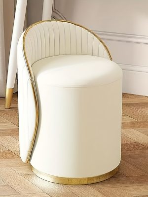 Makeup Stool, 360° Rotating Cushioned Stool, Suitable for Living Room And Bedroom