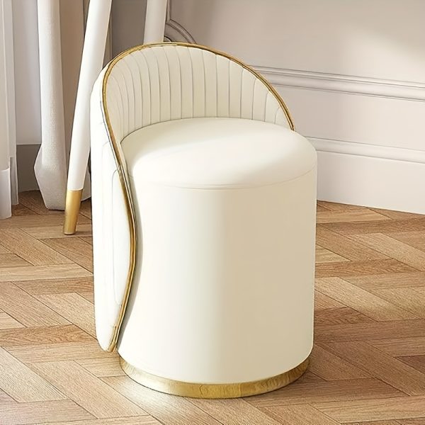 product-fancy-e52f4095-c935-4442-b65e-2a11aeda123e Makeup Stool, 360° Rotating Cushioned Stool, Suitable for Living Room And Bedroom