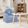 product-fancy-e555bff8-e095-4f9c-b0a7-a99aa45fa97e Kids Sofa 2-in-1 Convertible Kids Couch Fold Out Lounger Soft Sherpa Kids Chair High-Density Foam Sofa Cute Brown Bear Playroom Nursery Furniture for Boys Girls Room Decor